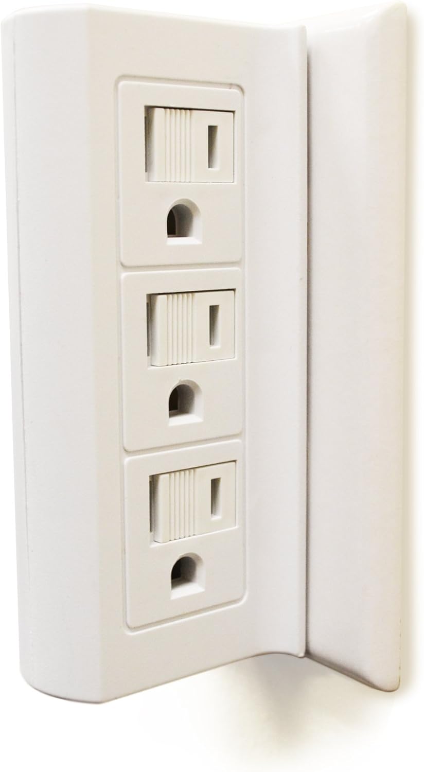 Cable Matters 2-Pack 6 Outlet Splitter Grounded Side Access Outlet Extender Wall Tap