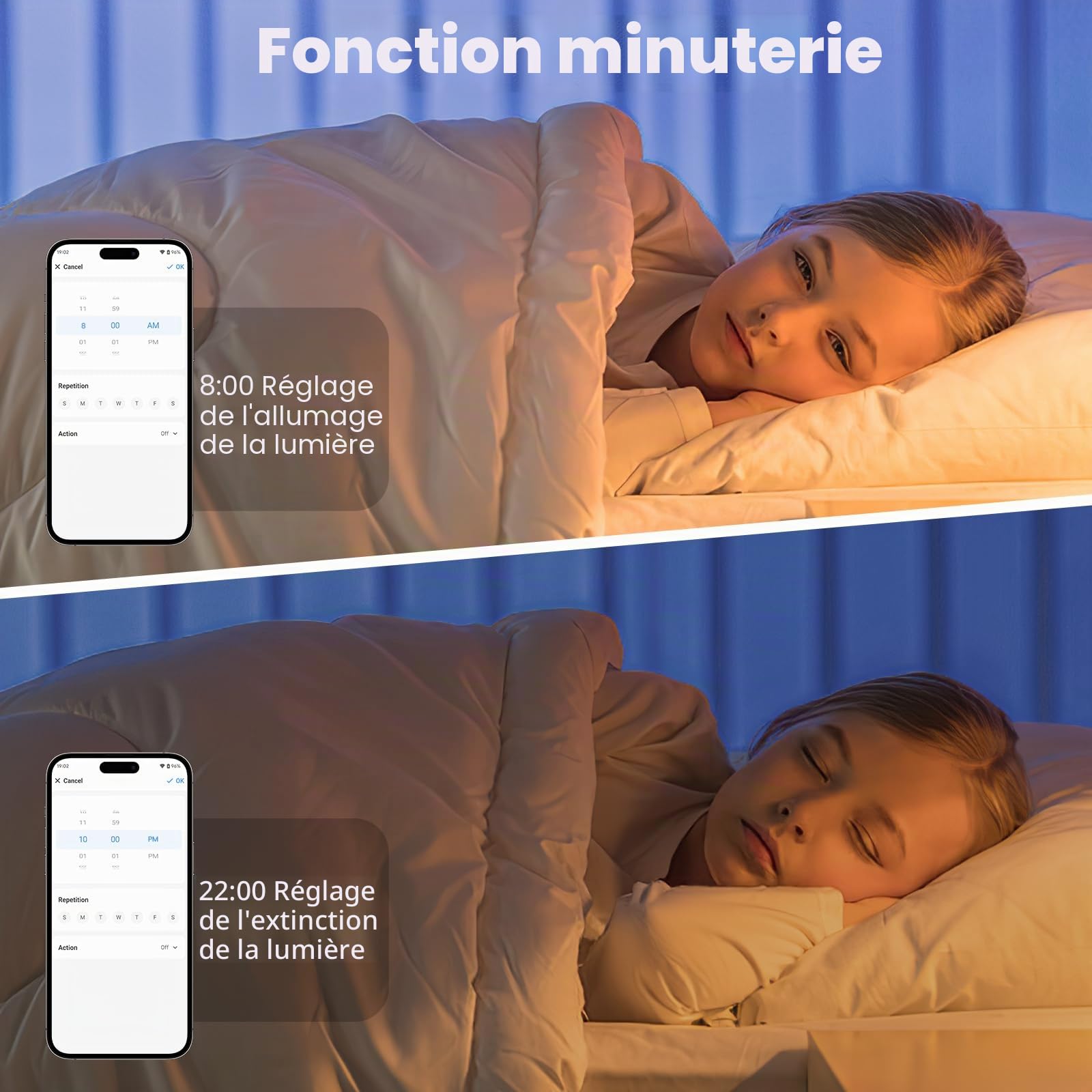 Ruban LED 10m, Bande LED Blanc Chaud avec Smart App et Telecommande, Ffonction Minuterie, Couleur Dynamique, Mode Musique, 3000K