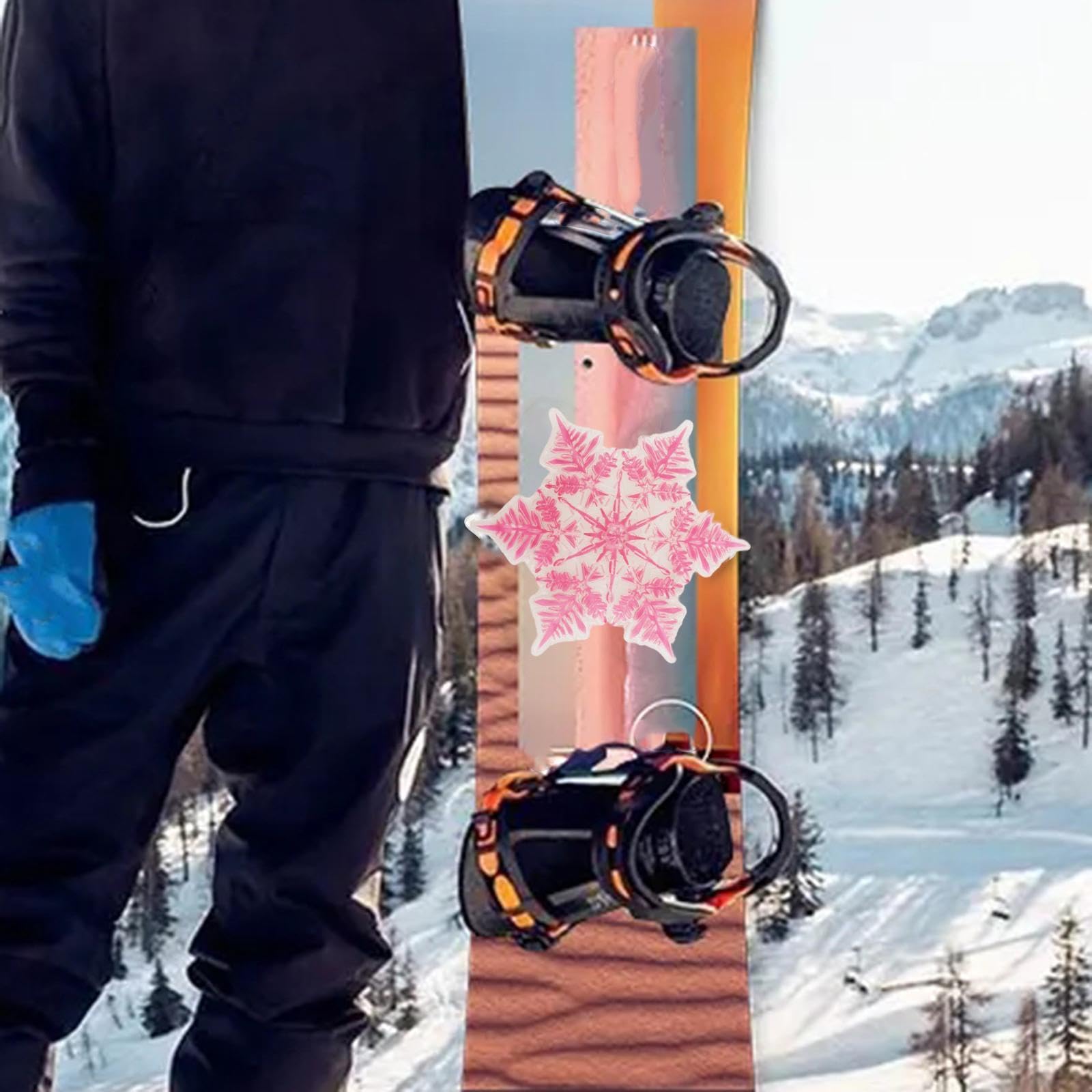 RNXRZANK Snowboard Stomp Pad with 3D Bumps for Secure Footing in Outdoor Activities, Pink