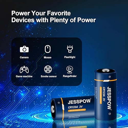 Miniatura 5 de Batería de litio CR123a, 123 baterías de litio de 3 voltios de alta potencia para linterna de alta intensidad, seguridad en el hogar, dispositivos