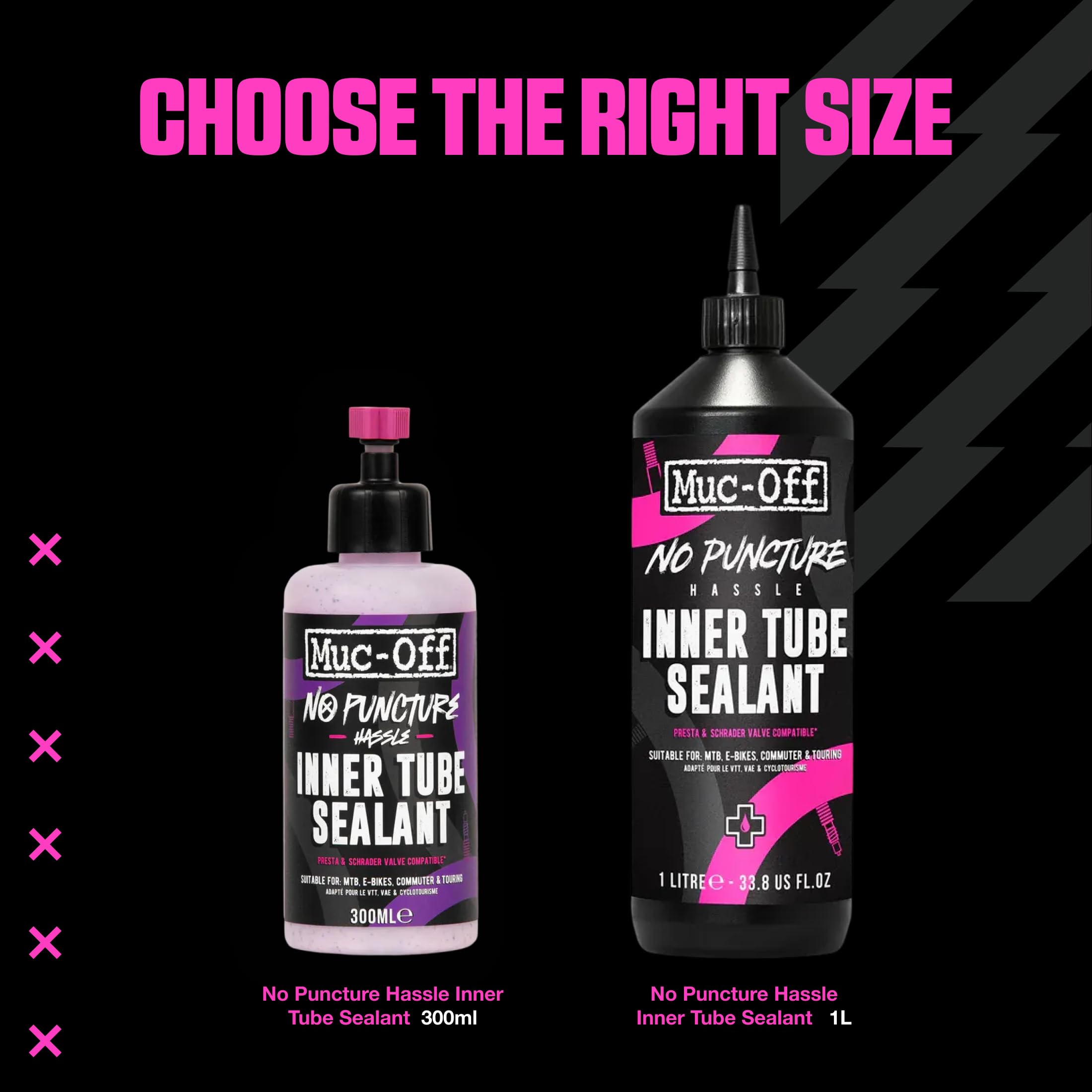 Muc-Off No Puncture Hassle Inner Tube Sealant, 300 ml – Uszczelniacz do Opon Rowerowych do Naprawy Przebitych Opon – Uszczelniacz do Roweru MTB/Szosowego/Gravelowego
