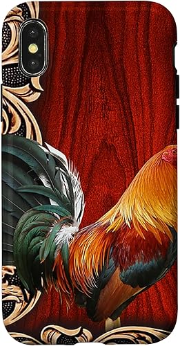 Vista 7 de Funda para iPhone 13 Pro Max Rooster wood - ROOSTER-PC