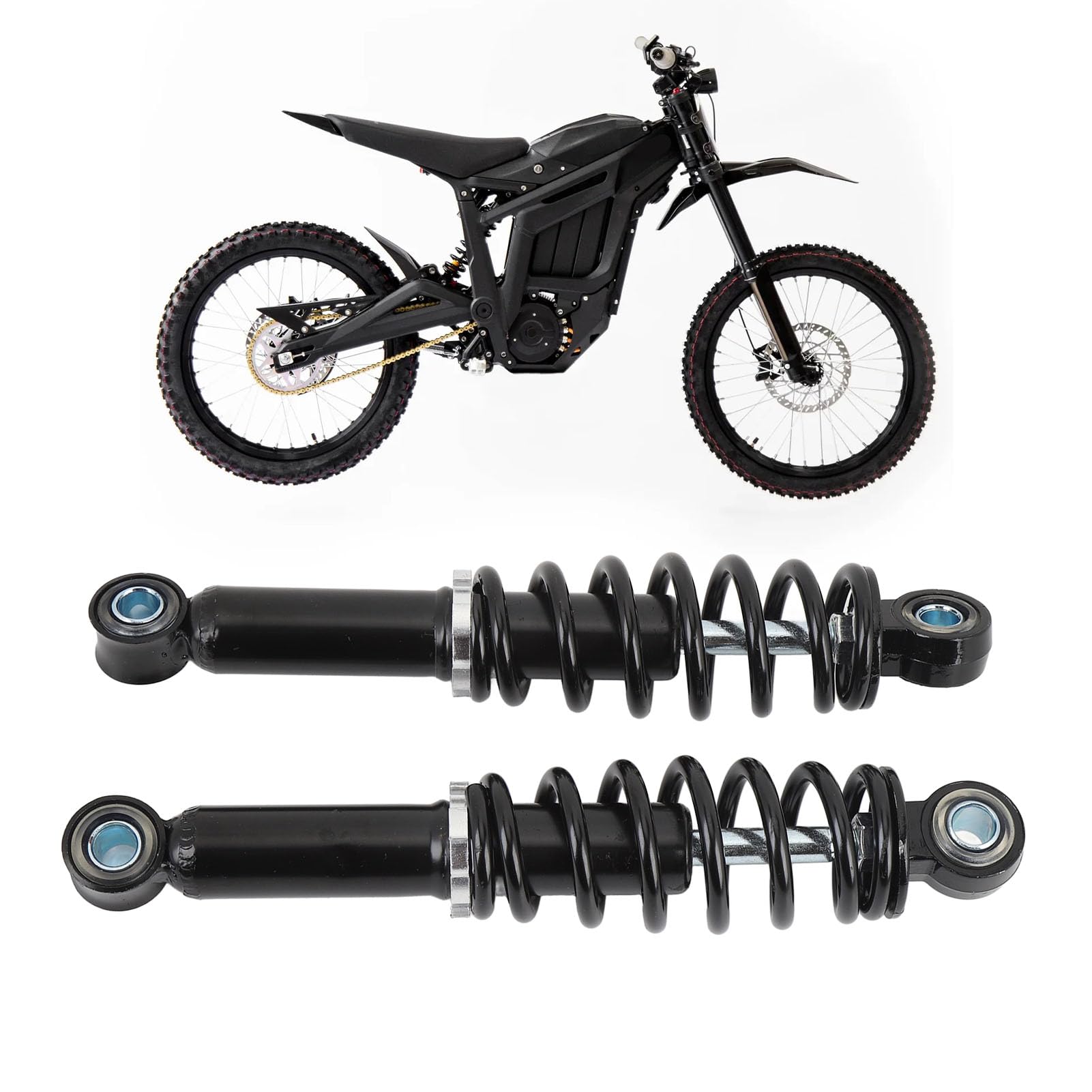 220 Mm -Stoßdämpfer Hinten, Federungsdämpfer für Elektro-Radfahren, Mini-ATV, Roller, Dirtbike, 2 Stück