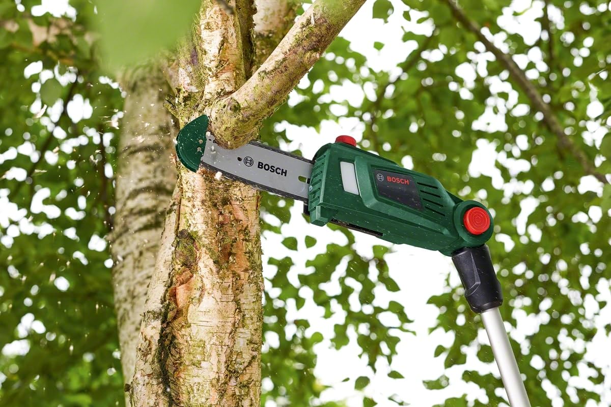 Bosch Potatore telescopico a batteria UniversalChainPole 18 (Batteria, caricabatteria, confezione in cartone, sistema da 18 Volt, 2,5 Ah)