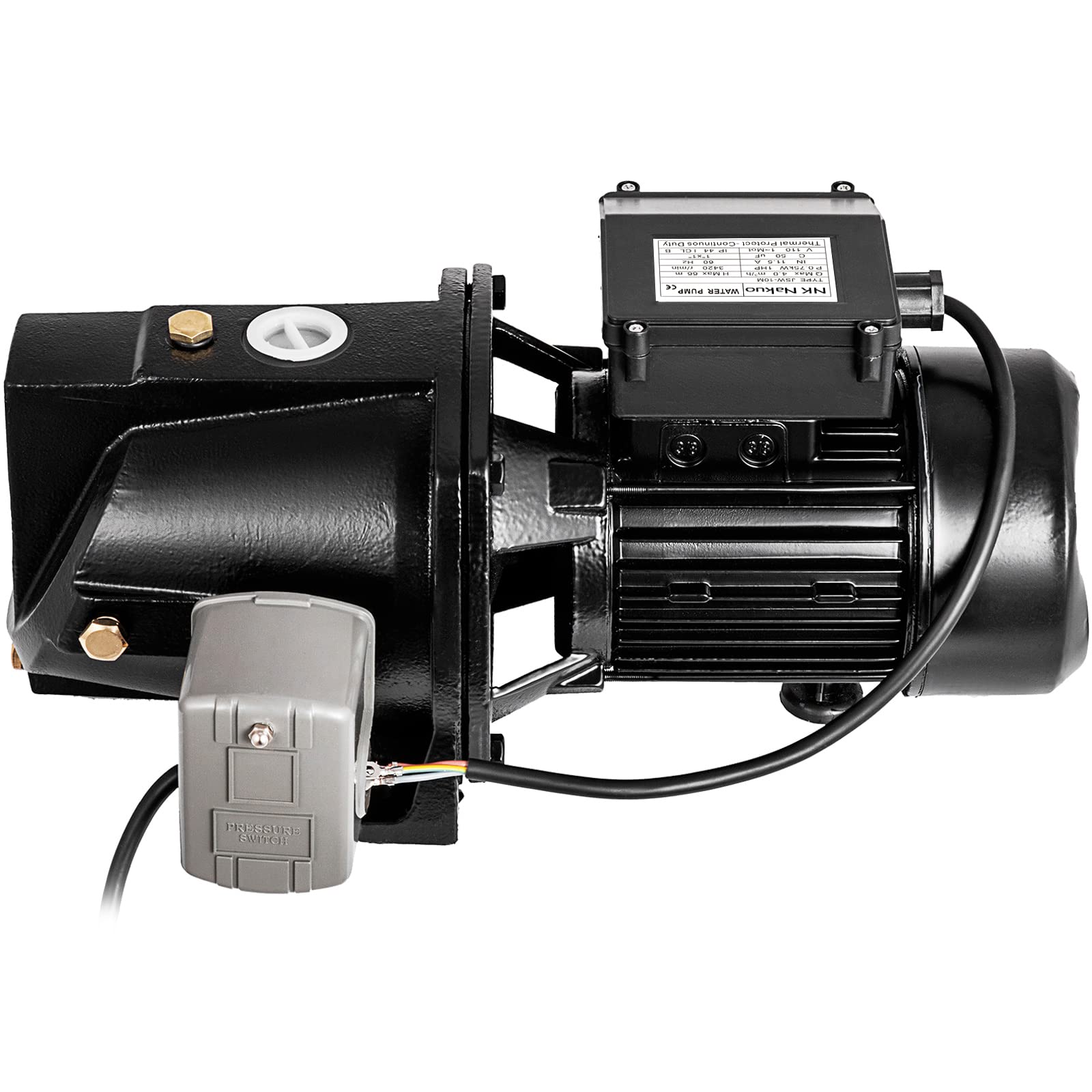 VEVOR Shallow Well Jet Pump with Pressure Switch 1HP Jet Water Pump 216.5 ft Cast Iron Jet Pump to Supply Fresh Water to Residential Homes Farms Cabins