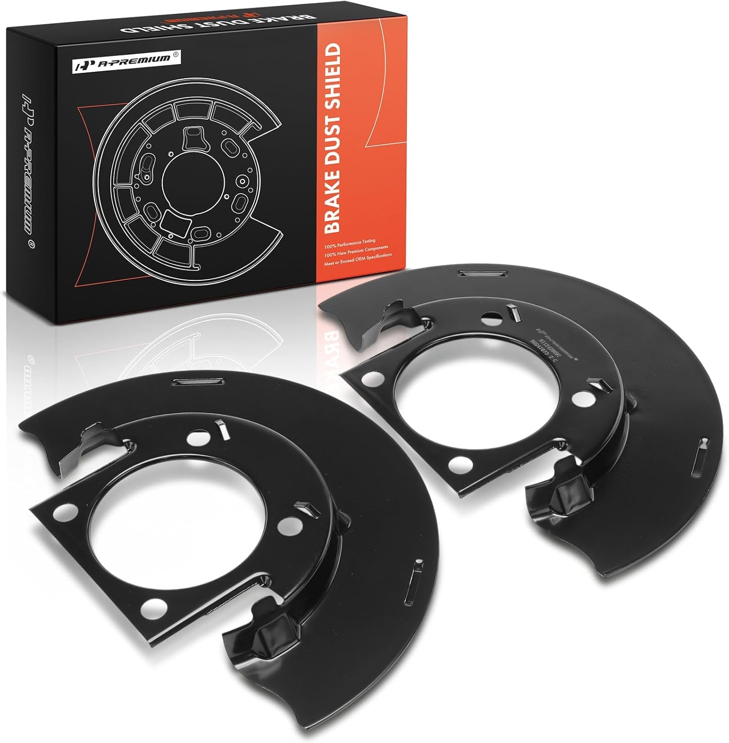 A-Premium Front Side Brake Dust Shields Compatible with Chevrolet, GMC & Hummer Models - Silverado 1500 2500 HD Classic, Sierra 3500, Suburban Express Savana Avalanche 2500, Yukon XL, H2, 2-PC Set