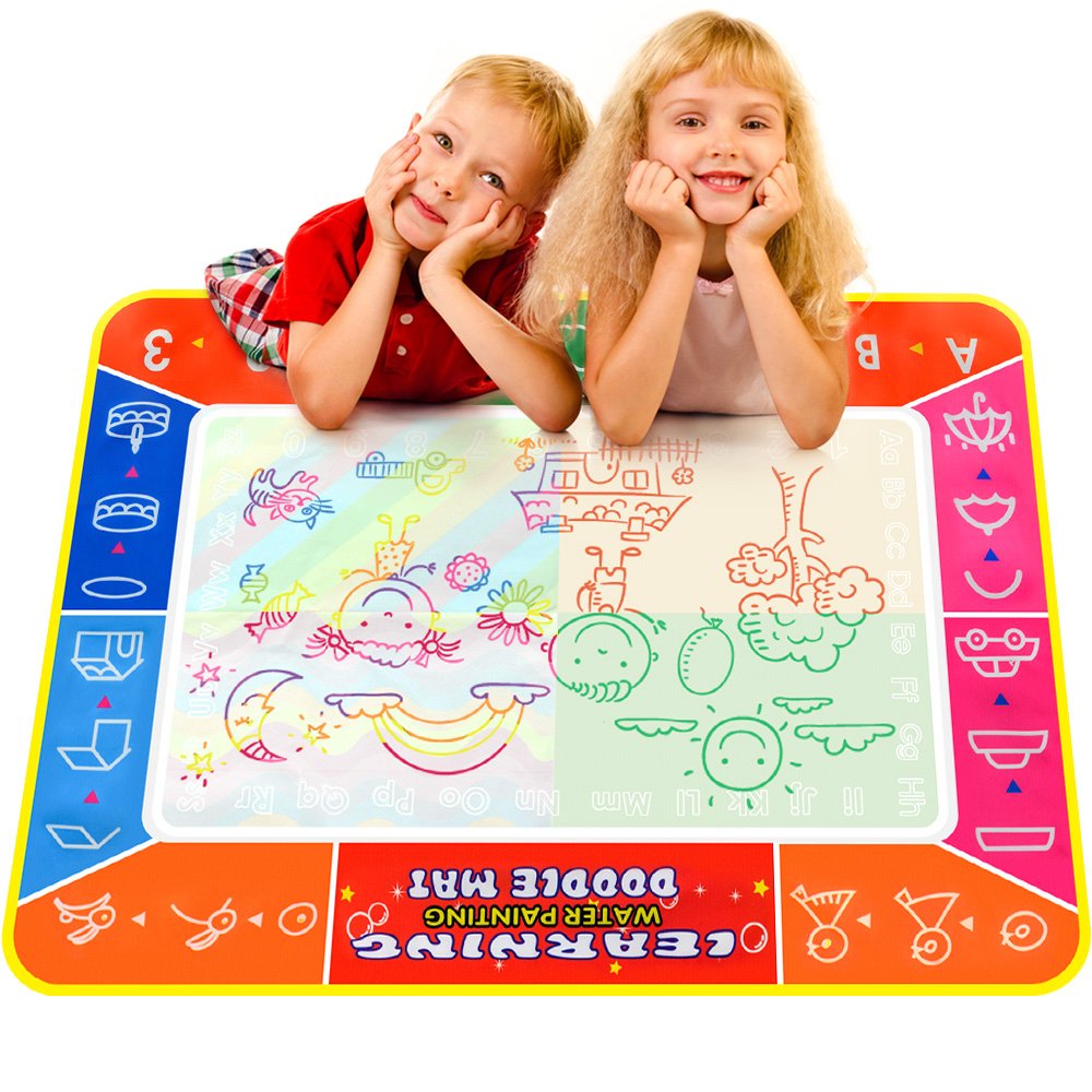 Aqua Magic Mat Security Doodle Water Drawing Mat For Kids 40 X 28 Toddlers Water Painting Mat Best Art Writing Learning Educational Toys For Boys Girls With 3 Magic Pens Amazon Com Au Toys