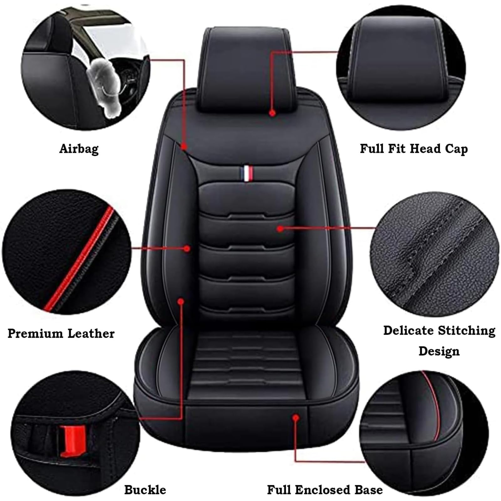 Housse Siege Voiture pour Citroen C4 Hybride(2024-2026) | Couverture siege auto,cuir synthetique impermeable,coussin assise respirant,ensemble complet protection universelle