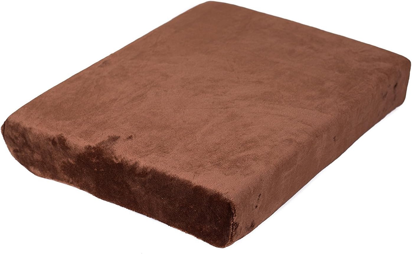 BIRDROCK HOME Memory 3 Memory Dog Bed - Ultra Soft Plush Pet Bed - Pet Mat (22 x 16, Brown)
