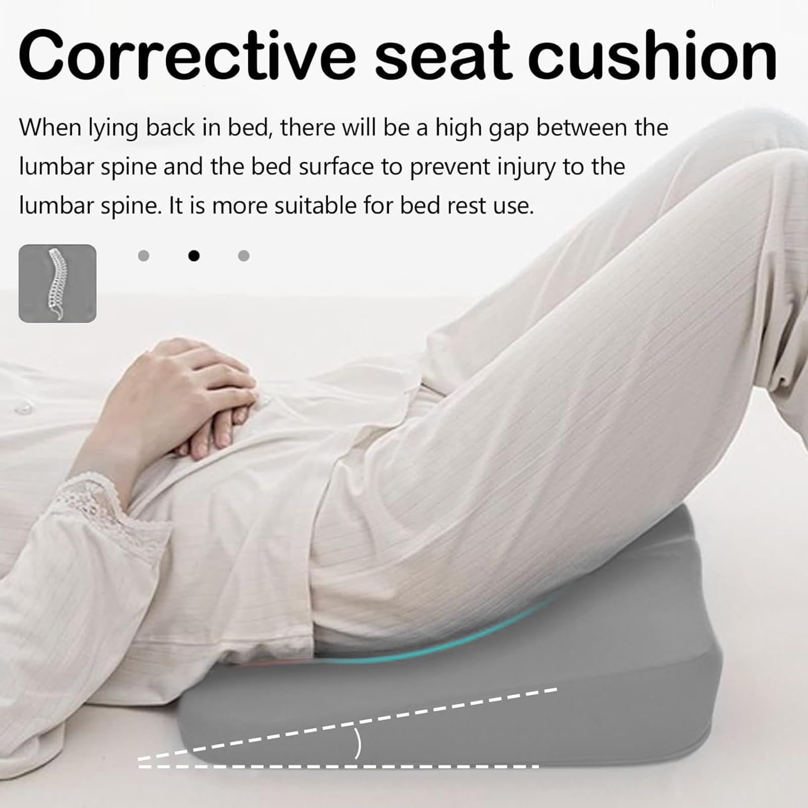Cuscino Antidecubito, Cuscino per Seduta Emorroidario per Dolore Al Coccige Cuscino per Seduta in Memory Foam con Rivestimento in Tessuto per Persone Costrette A Letto e Lunghi Periodi Seduti