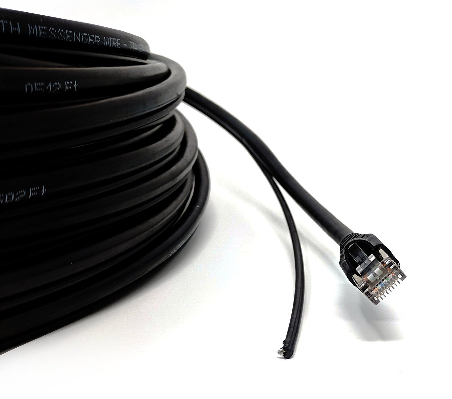 Ultra Spec Cables Cable Ethernet Cat5e impermeable para exteriores de 61 m (cobre puro y blindado) (conectores instalados)