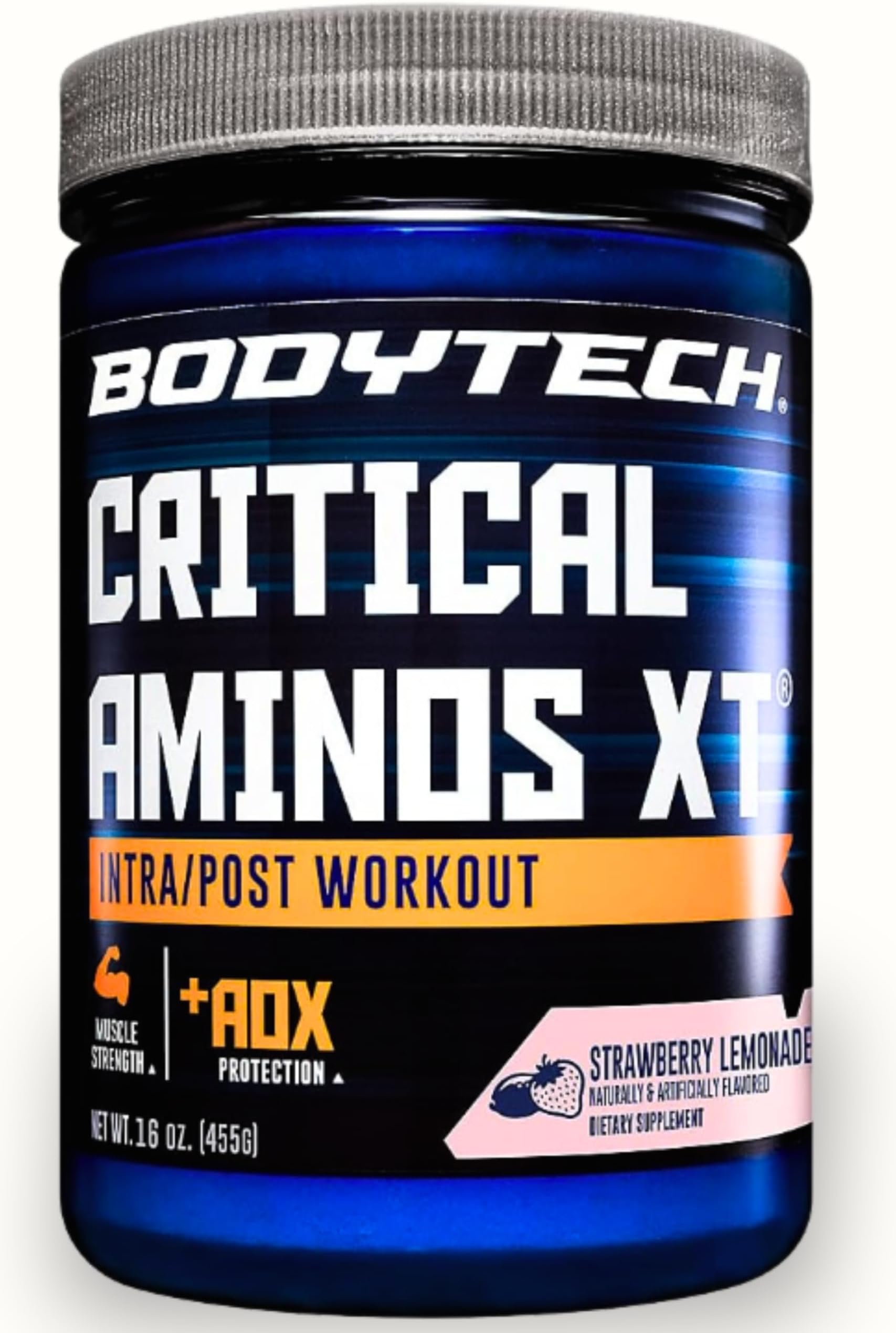 Critical Aminos XT Amino Acid Powder with Glutamine, Citrulline & Carnitine, Pre Workout or Post Workout Amino Acids for Men & Women, Strawberry Lemonade Flavor, 15.9 Oz, 45 Servings