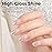 TOMICCA Clear Glitter Gel Nail Polish, Sparkle Sheer Silver Nail Gel Polish, Soak Off UV Transparent Shimmer Clear Nail Polish Natural Color Nail Art DIY Manicure Salon
