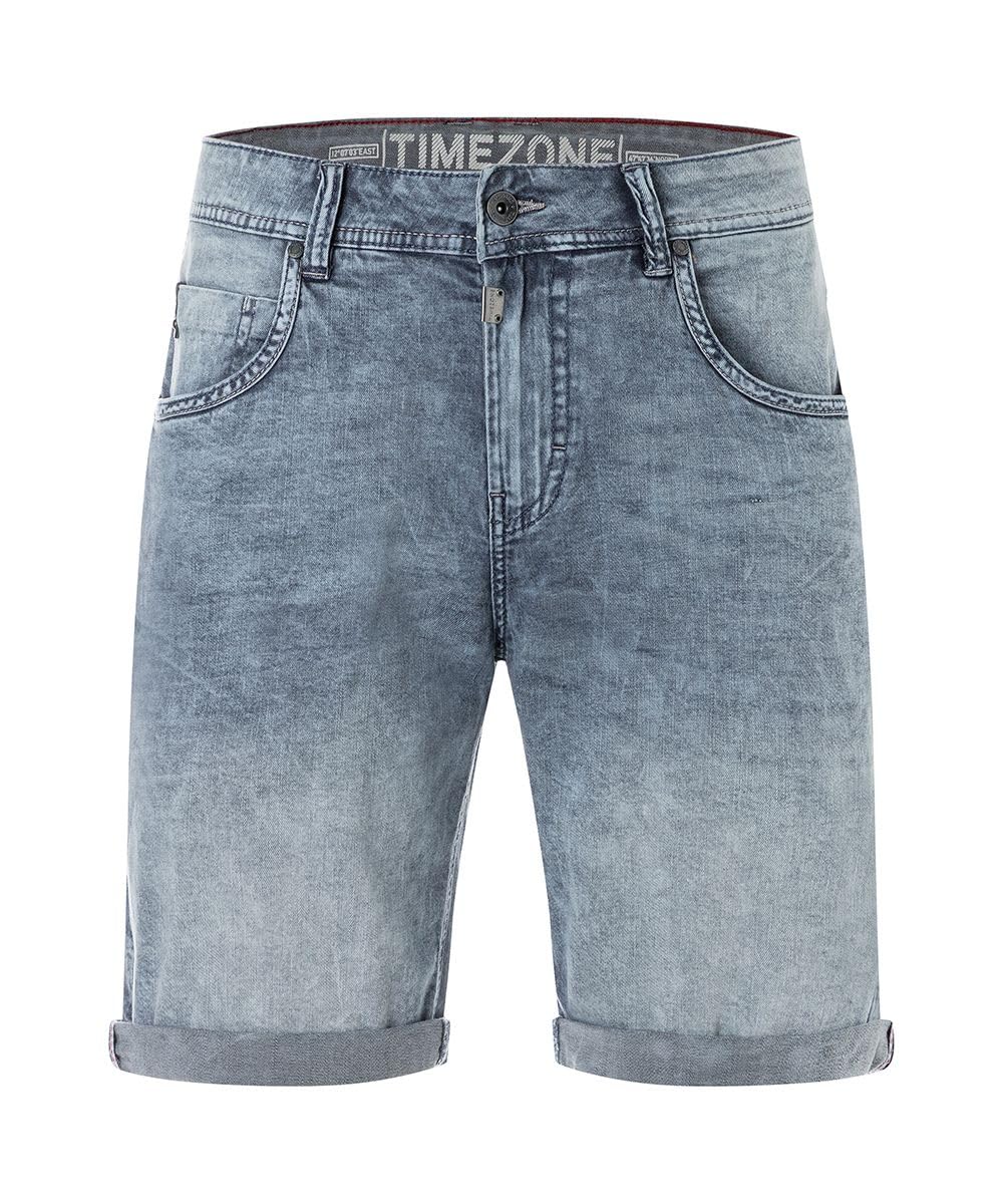 Timezone Męskie szorty jeansowe Regular Jackytz Short Mid Waist Regular Fit niebieskie