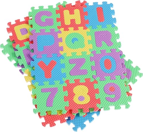 ibasenice 36 alfombrillas de juego para bebés, niños, colchoneta de juego acolchada, rompecabezas de piso para niños, tapete de gateo para bebés,