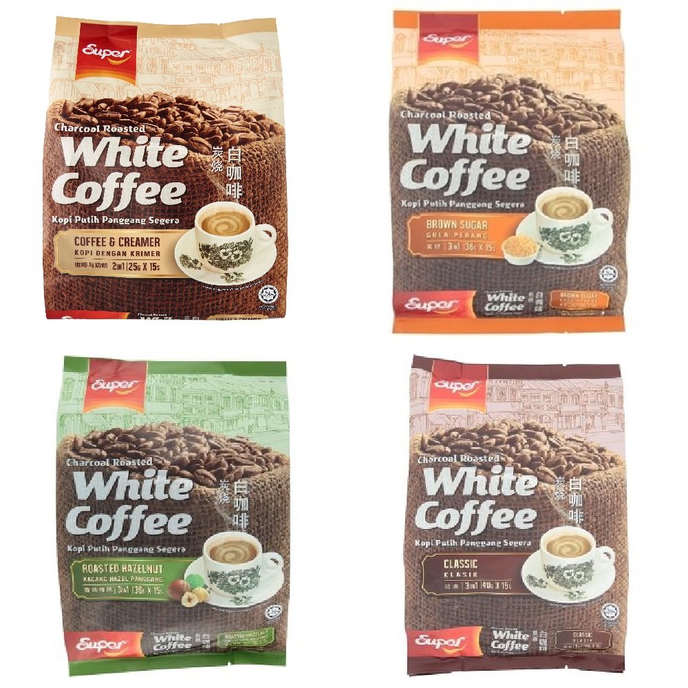 Super White Coffee 2 in 1 & 3 in 1 Instant Coffee (White