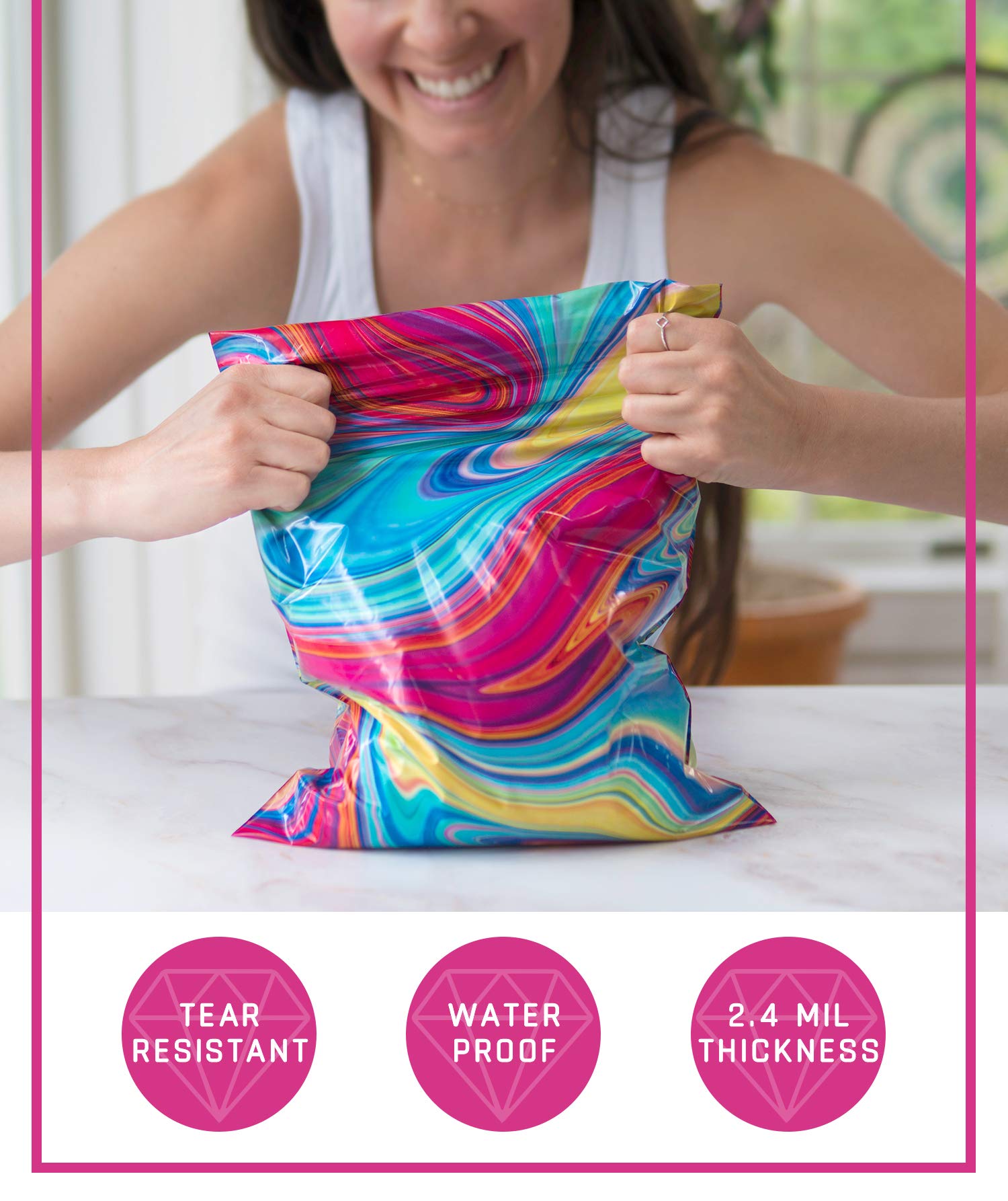 100 Pack 10x13 Recycled Poly Mailers - Eco-Friendly Shipping Bags For Small Business