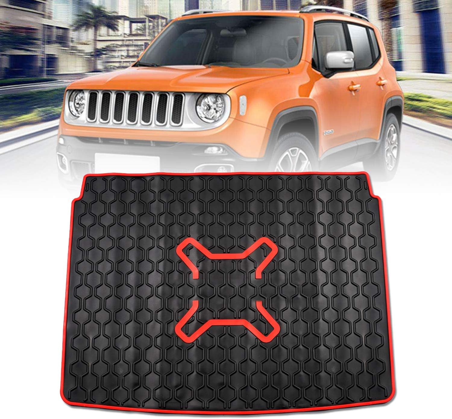 Cartist Cargo Liner Compatible with 2015-2024 Jeep Renegade Trunk Mat Car Rear Boot Liner Black