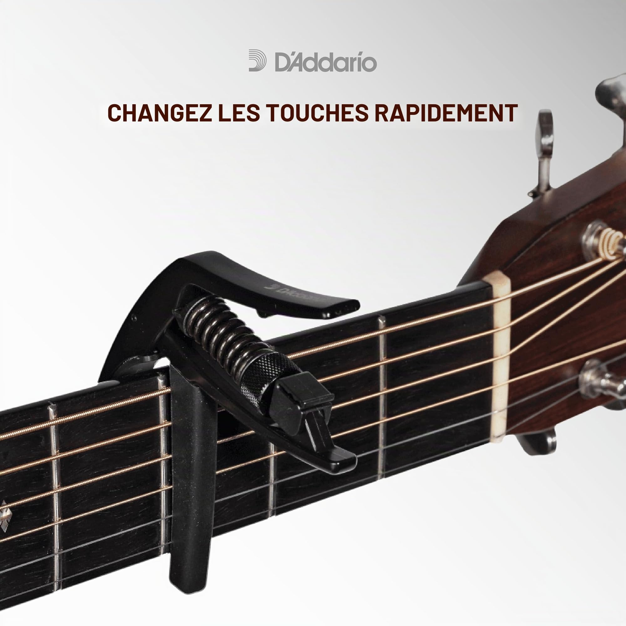 D'addario ns tri action capodastre noir