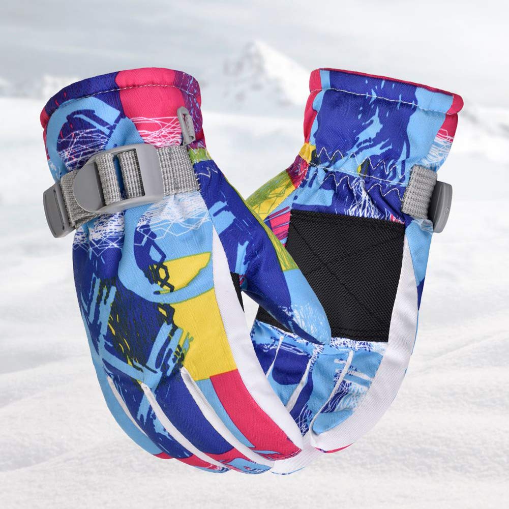 Guanti, Guanti Termici, Guanti da Sci for Bambini, Guanti Sportivi all'Aria Aperta for Bambini Guanti da Neve Invernali for Bambini Guanti da Neve Impermeabili Antivento Guanti for Bambini Ragazzi Rag