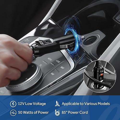 Miniatura 2 de Sealy Manta térmica para automóvil de 12 voltios, manta eléctrica portátil con 3 niveles de calefacción y apagado automático de 4 horas para