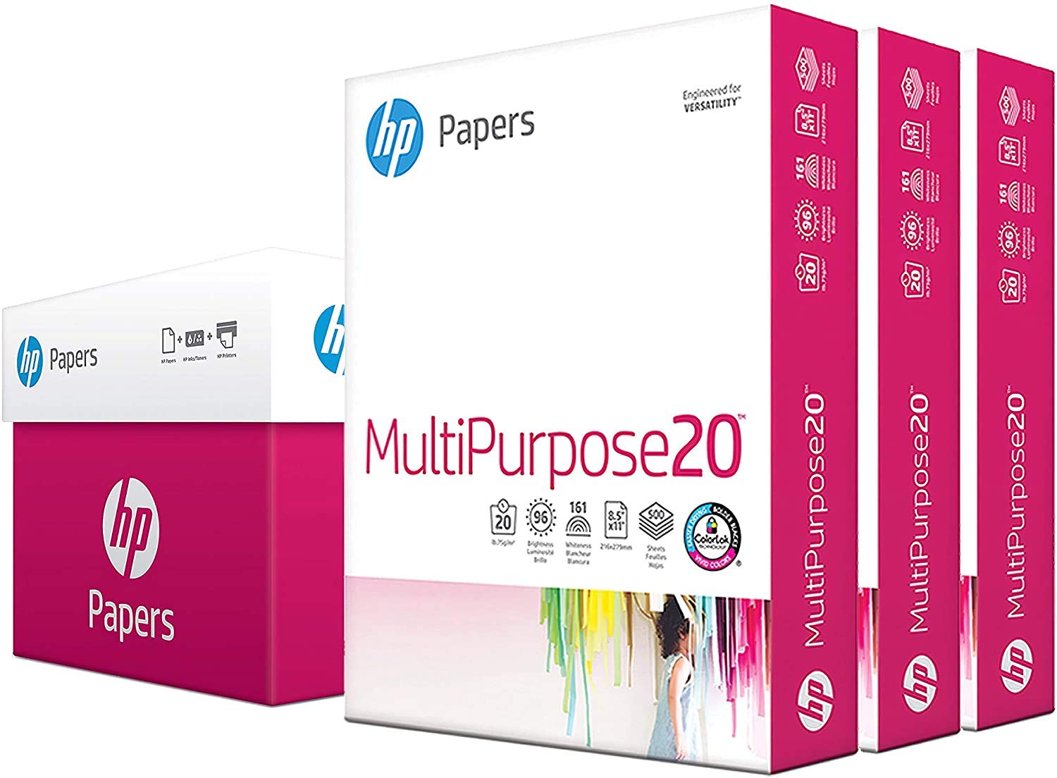HP Printer Paper | 8.5 x 11 Paper | MultiPurpose 20 lb | 3 Ream Case - 1500 Sheets | 96 Bright | Made in USA - FSC Certified | 112530C (NEW/3 Ream | 1500 Sheets, NEW/Letter (8.5 x 11))