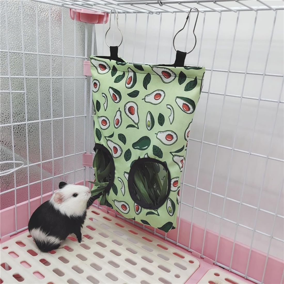 EIHI 2 Stück Hasen-Futterstation Heutaschen,Kaninchen Zubehör,Futterspender Kaninchen,Hängende，Oxford-Stoff Kleintier-Futterspender Futterbeutel für Chinchilla Holländisches Schwein Maulwurf