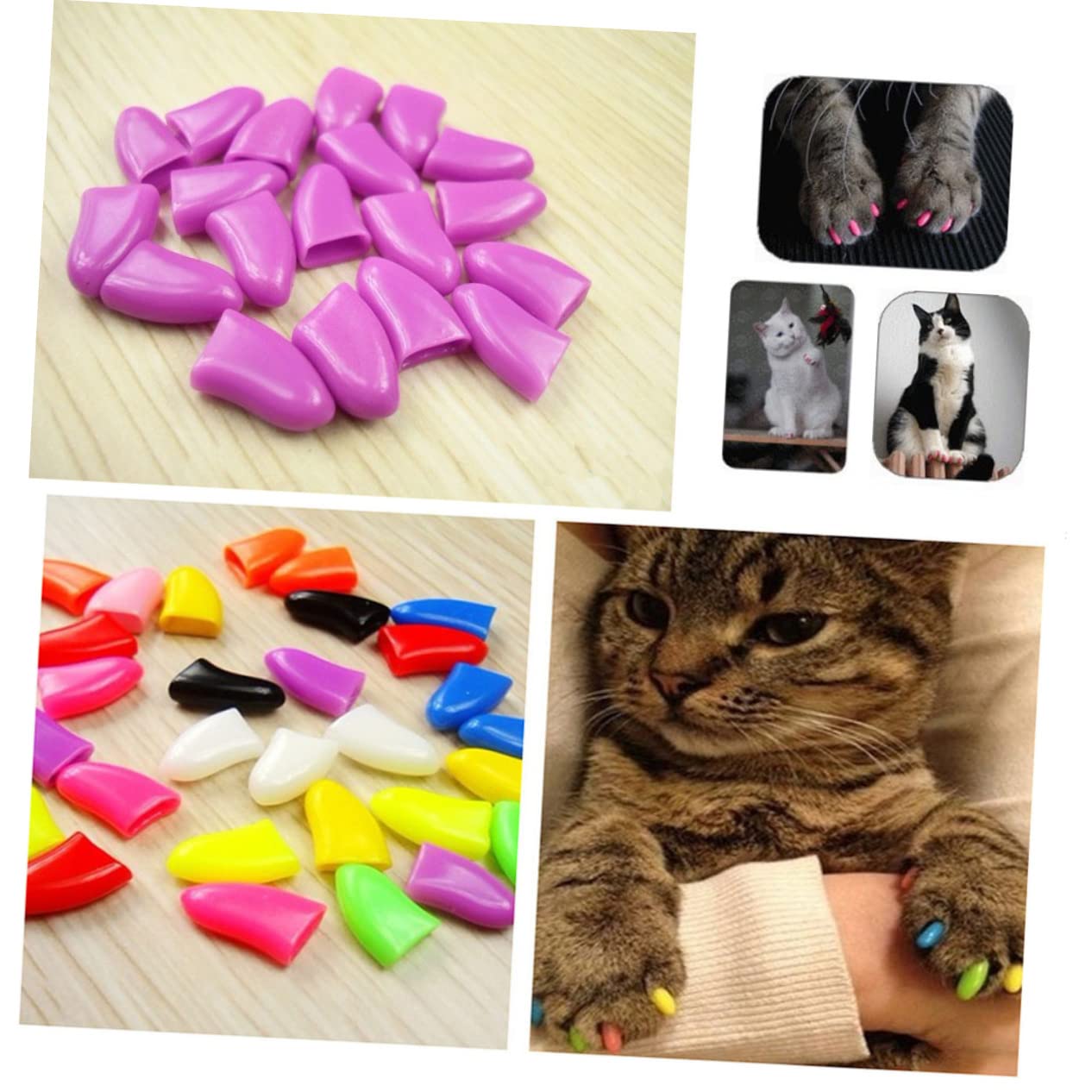 BESPORTBLE 420stücke Teiliges Katzenkrallenabdeckungen Schutz Für Katzenkrallen Zufälligen Farben Weicher Und Bequemer Krallenschutz Für Möbel Und Haustiere