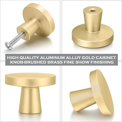 Miniatura 3 de Paquete de 30 pomos de gabinete de cocina con 2 tipos de tornillos para herrajes de gabinete, aparador, cajón, aleación de aluminio, mango de dibujo