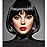 YOUNIGA Black Bob Wig With Bangs 12 Inch Short Bob wig for Women Short Bob Wigs Synthetic Fiber Bob Wigs and Halloween Cosplay Wig for Daily Life Colorful Wigs With One Cap (Nature Black)