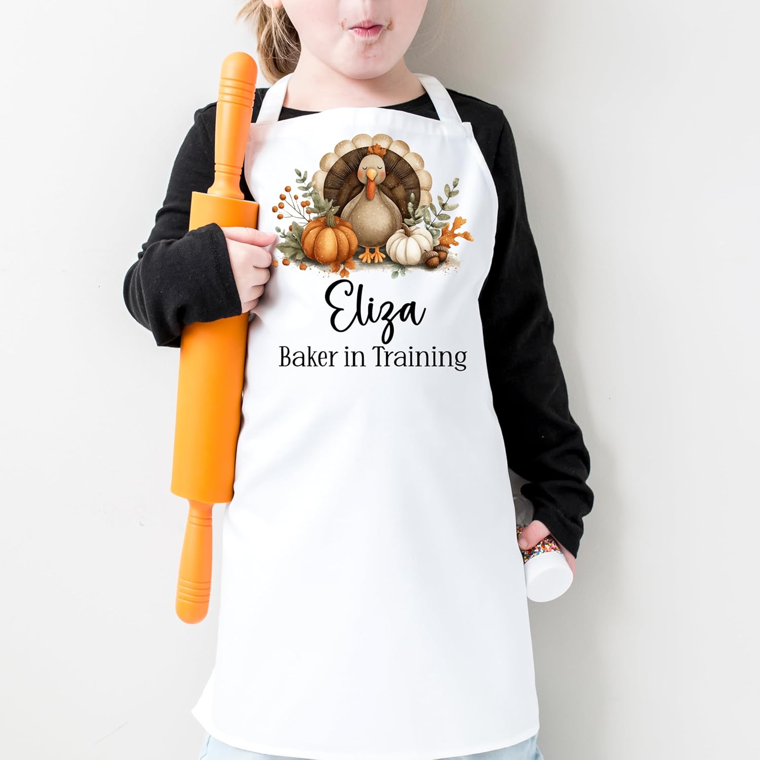 Personalized Thanksgiving Kitchen Apron Set, Family Matching Cooking Aprons, Holiday Cooking & Baking Gift