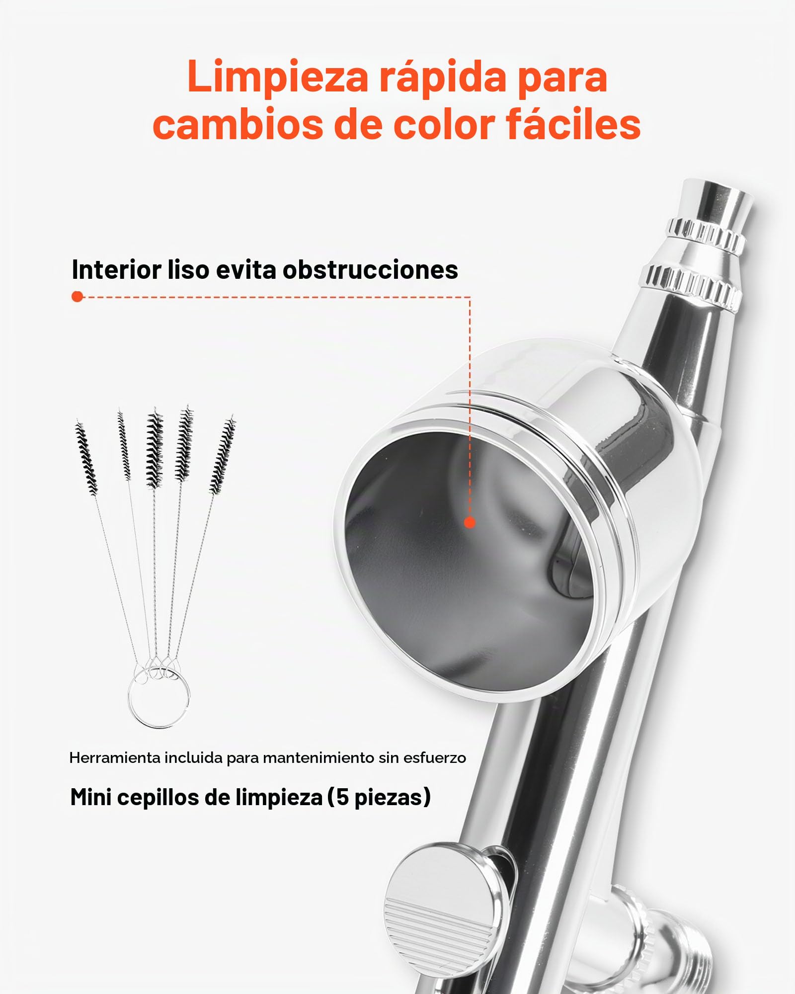 VEVOR Kit de Aerógrafo con Compresor de Aire 1/6 HP, 1 Aerógrafo de Doble Acción con 3 Boquillas, Manguera, Pinturas Acrílicas, Kit de Pintura para Decoración de Tartas, Maquetas, Uñas, Coches