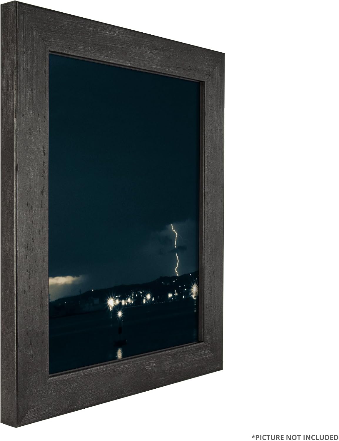 Craig Frames Bauhaus, Modern Black Pine Picture Frame, 18 by 24-Inch