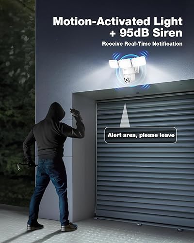 Miniatura 7 de Cámara de reflector con cable (  extra) - Cámaras de seguridad inteligentes para exteriores, cobertura de 360, detección de movimiento 3D, 2000