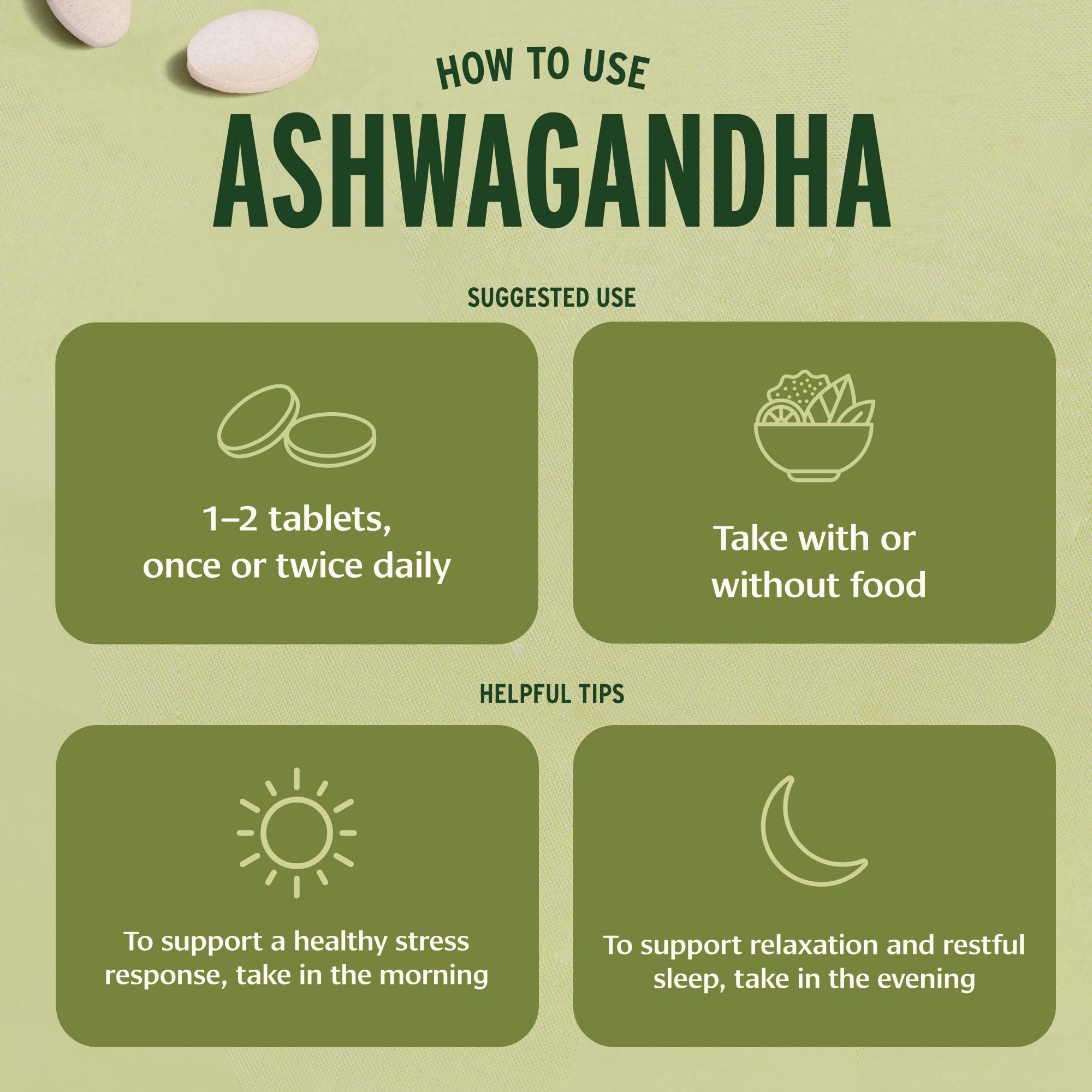 Banyan Botanicals Organic Ashwagandha - 1000mg per Serving - Cortisol Manager & Stress Relief Supplement - Adrenal Support for Mood, Restful Sleep & Muscle Recovery - 90 Tablets - Non-GMO, Vegan* — Amazon image 5
