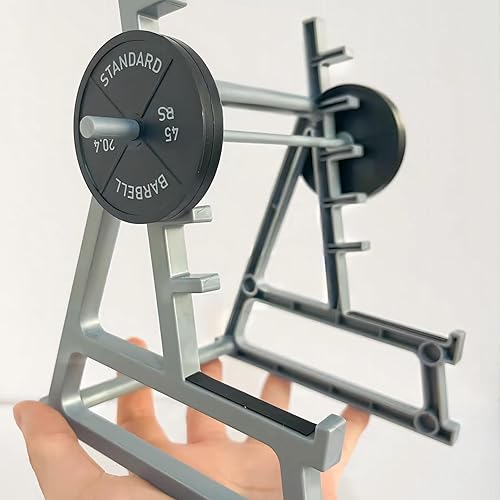 Miniatura 5 de Zerodis Divertido soporte para bolígrafo, soporte para bolígrafo para sentadillas, soporte de exhibición para bolígrafos con pesas y barras para