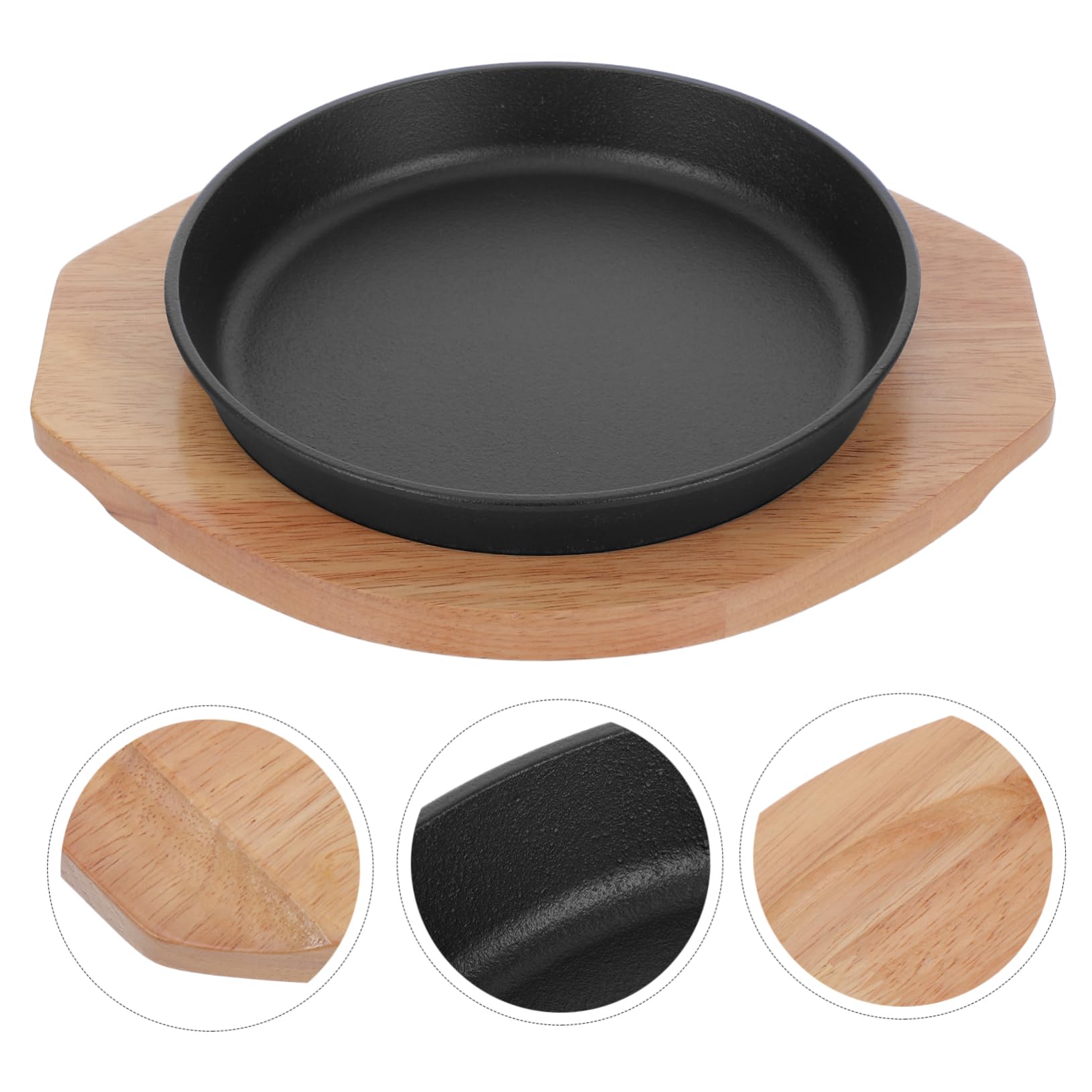iplusmile Placa De Parrilla Teppanyaki Hierro Fundido Redonda Parrilla Para Barbacoa Interior Exterior Plancha Para Cocinar Filete De Res y Pescado