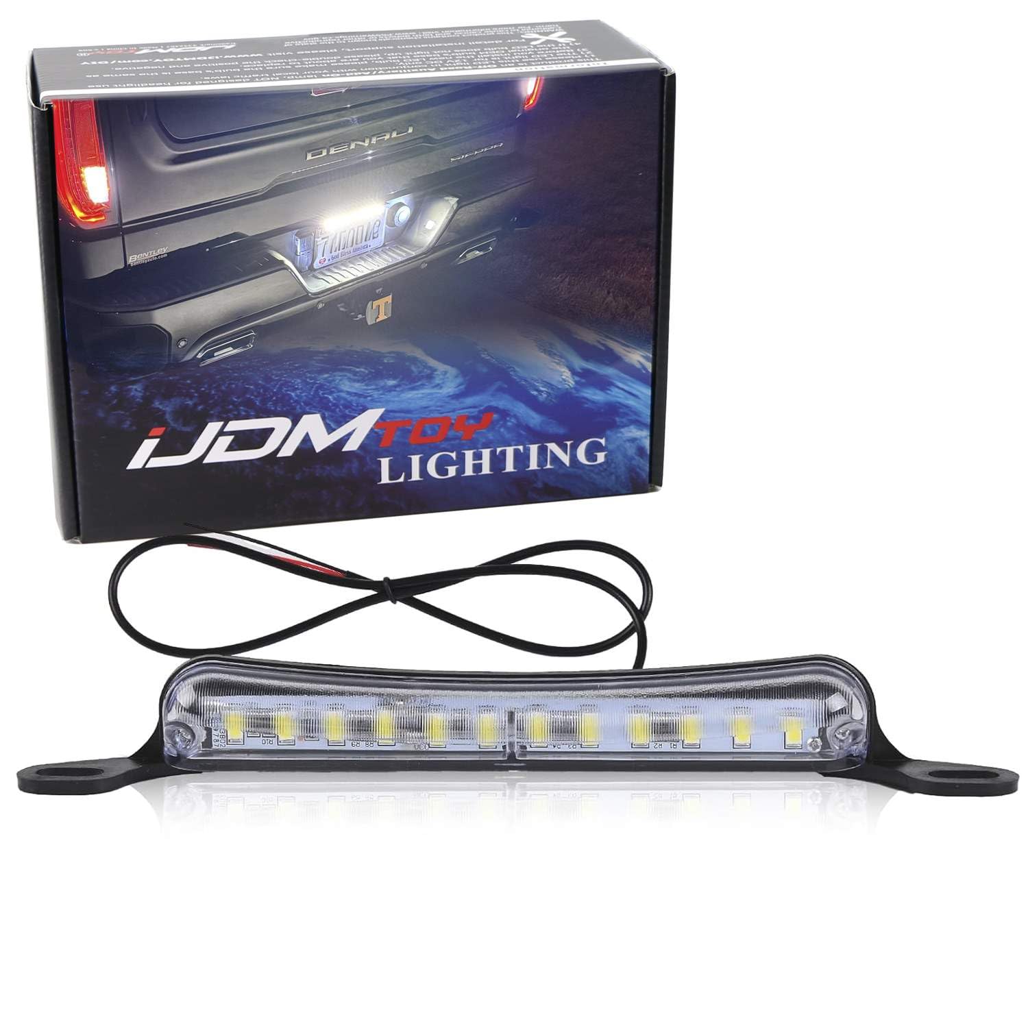 LED License Plate Tag Light for Car Bolt-On Universal Fit, Xenon White