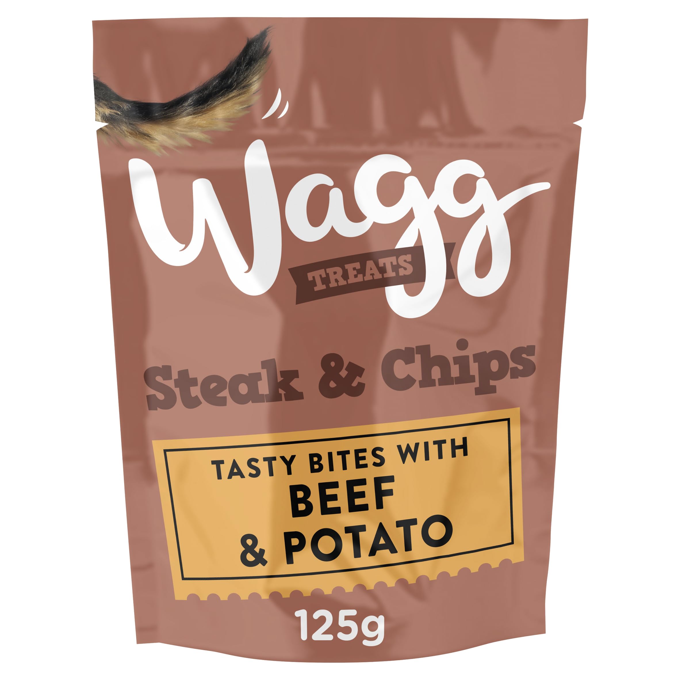 Dog Treats Steak & Chips 125g, White