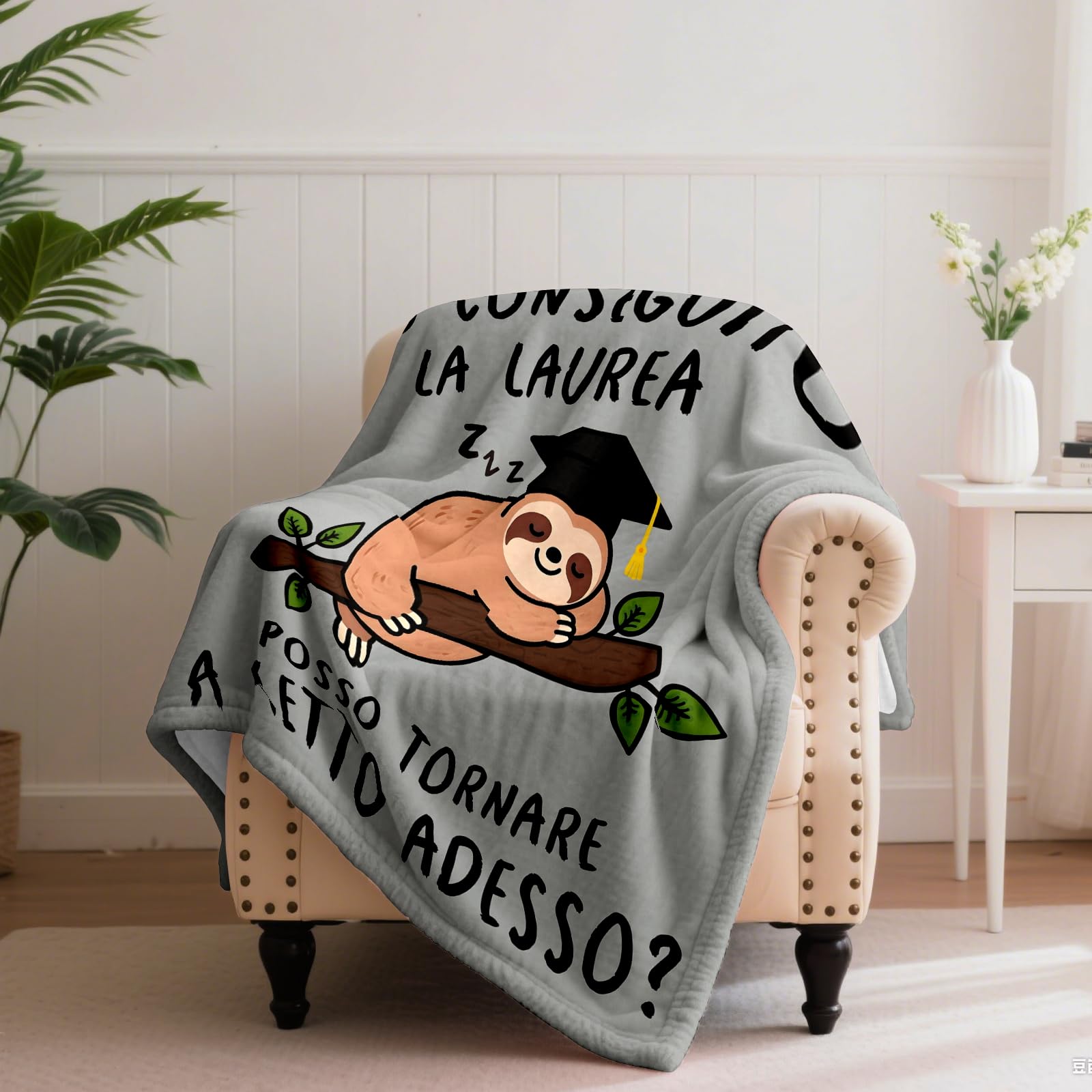 Coperta Morbida 130 x 150 cm, Regalo Laurea Donna Uomo, Regali per Laurea, Regali Laurea Donna Originali, Decorazioni Laurea Scherzi per Festa