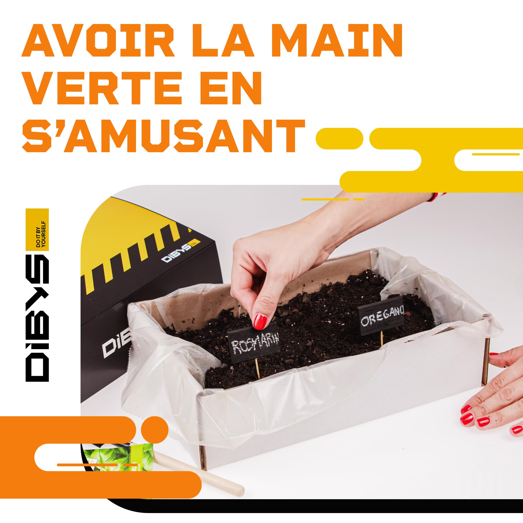 Kit de Jardinage pour Enfant Herbes Aromatiques avec Graines Outils en Bois Terre Set Plantation Thym Basilic Origan Romarin