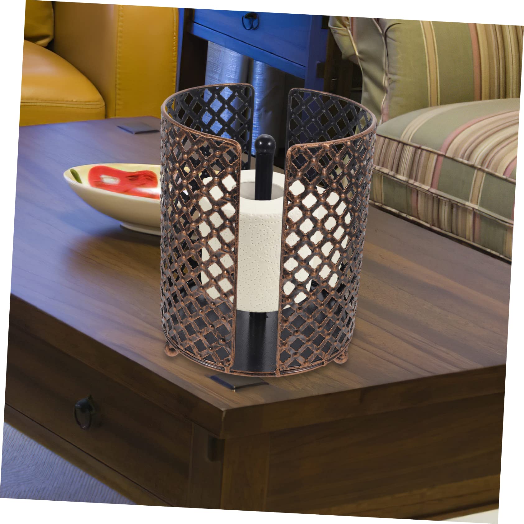 Anneome Porte-Rouleau Facile à Installer et Utiliser en Fer Rond de Papier Toilette Simple et Élégant pour Toilettes D'hôtel Cuisine