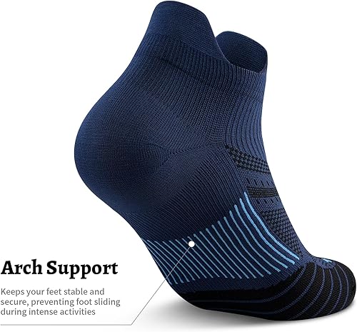 Miniatura 4 de PAPLUS Calcetines de compresión de tobillo para hombres y mujeres, 246 pares, calcetines de compresión de corte bajo con soporte para el tobillo