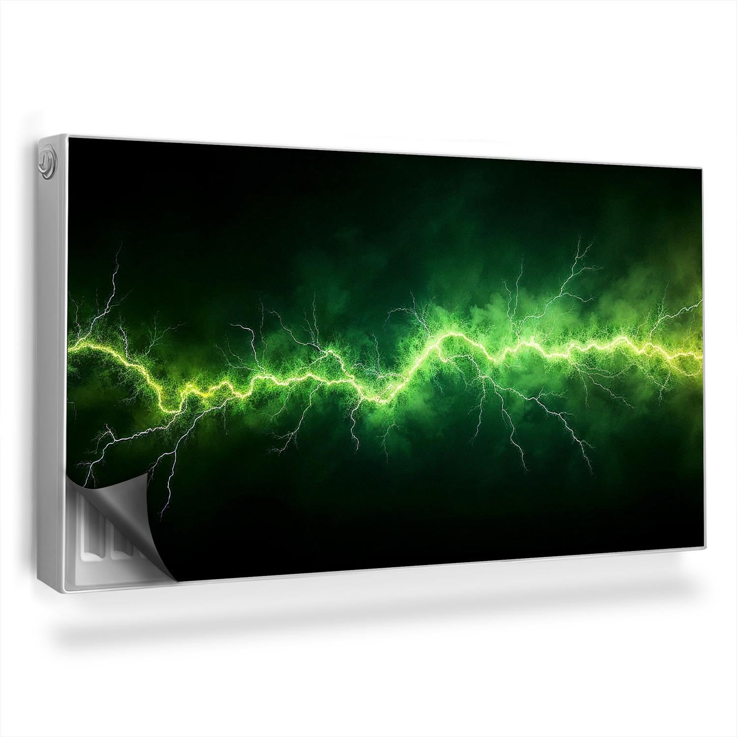 Cache radiateur 110x60 cm magnétique vert pour salon et cuisine