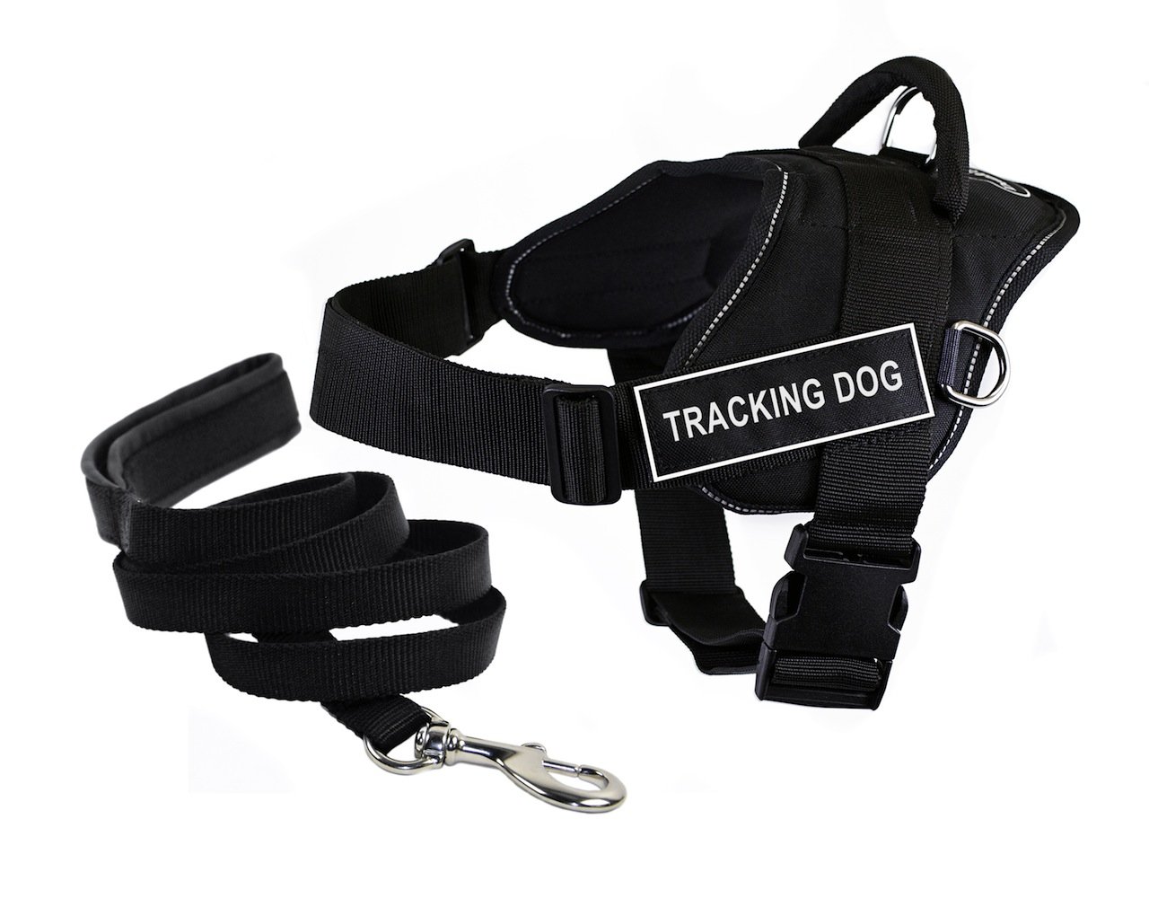Harnais de suivi DT Fun Dog XL pour promenades nocturnes en toute sécurité