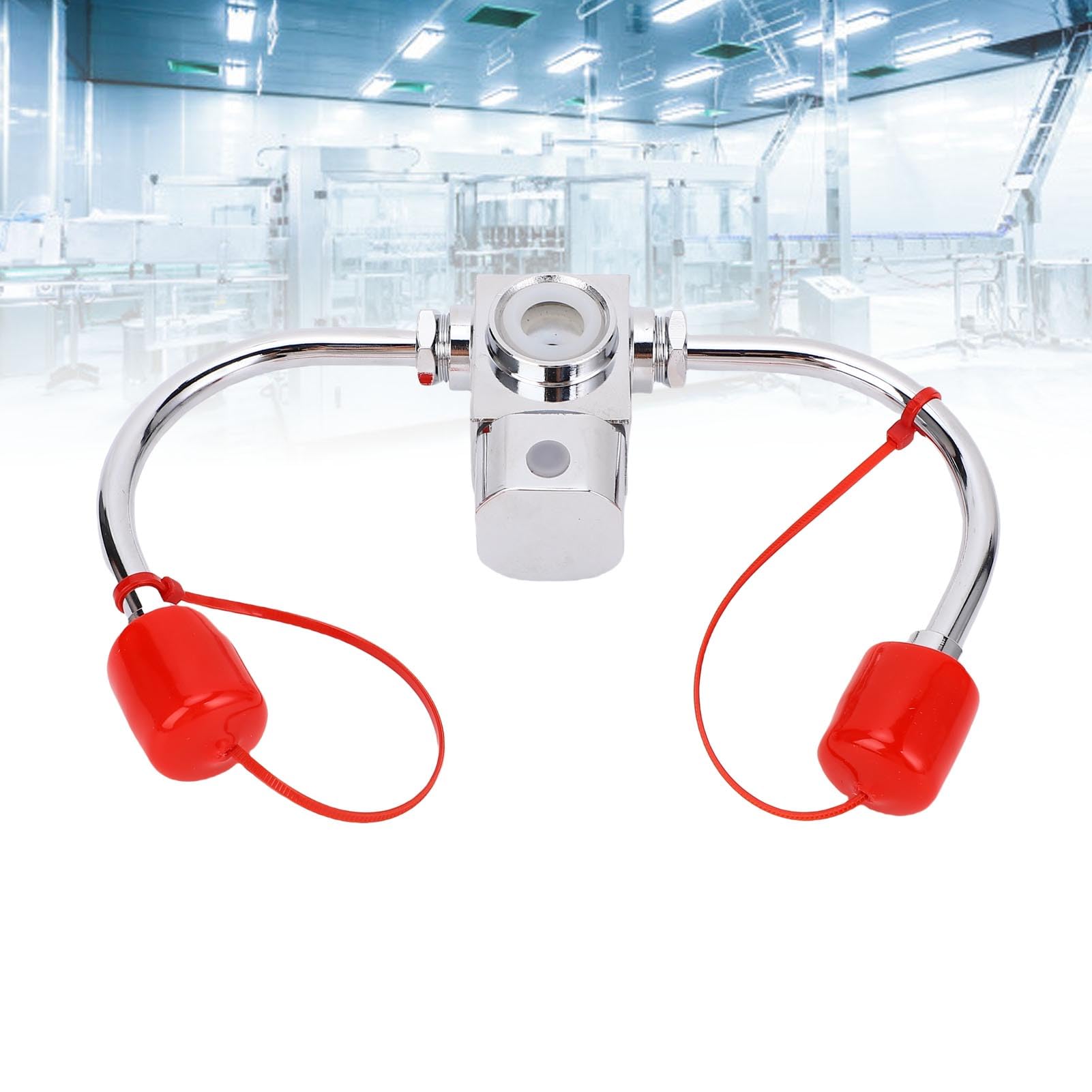 YWBL-WH Kit Montado en Grifo para Lavado de Ojos de Emergencia, Material de Latón, Unidades de Lavado de Ojos Giratorias de 360 ​​grados, Ideal para Laboratorios y Fábricas