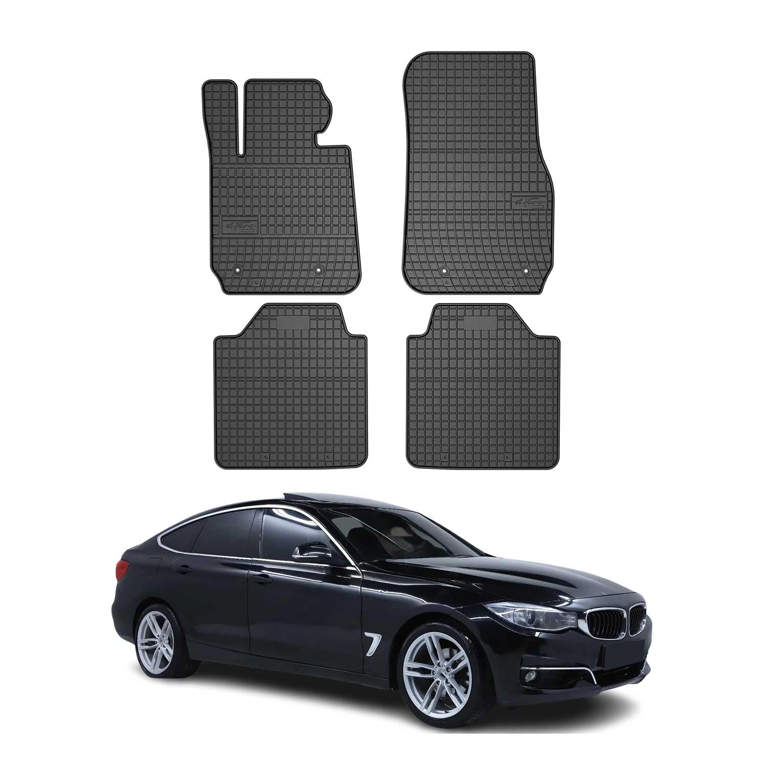 OMAC Fußmatten für BMW 3er GT F34 2012-2023 Gummi 4tlg Schwarz