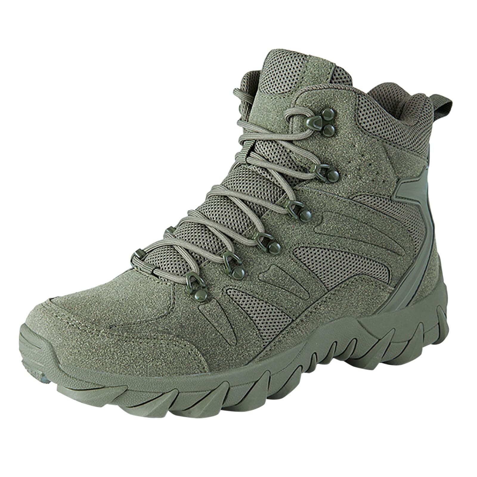Generisch 2025 Hombres Zapatos Escalada Zapatos de Senderismo Moda Suela Gruesa Zapatillas de Montañismo Al Aire Libre Zapatos de Bicicleta de Montaña Zapatos de Hombre Flat, verde, 44 EU