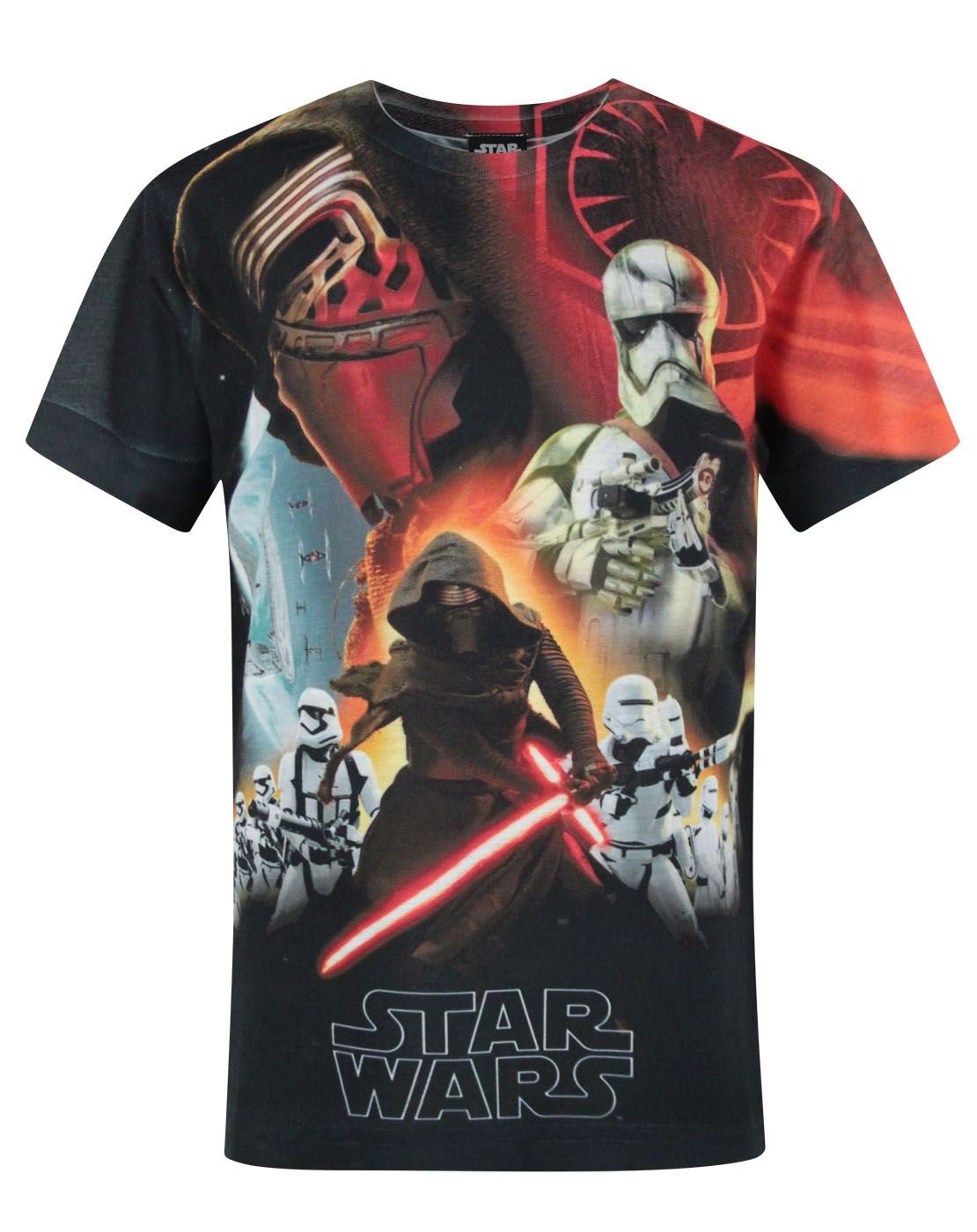Star Wars Force Awakens First Order Sublimation Boy's T-Shirt White