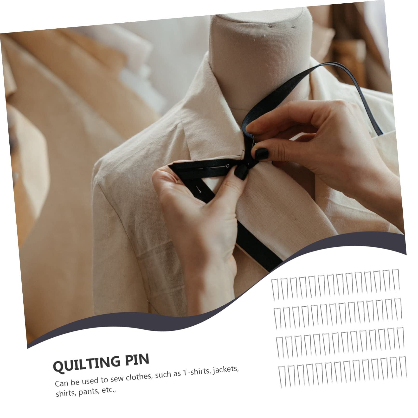 Uonlytech 100Pcs U Shaped Cloth Locating Pins Durable Sewing U Pins for Quilting Crafting and Positioning Sewing Enthusiasts Sturdy